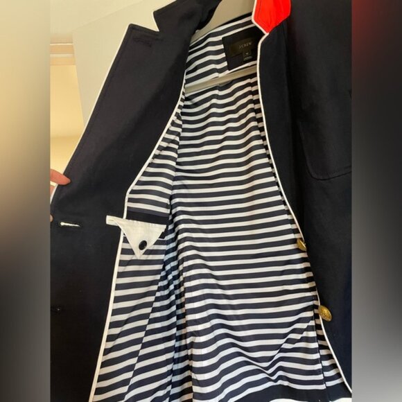J. Crew Regent style navy linen blazer, size 12 - Picture 6 of 10